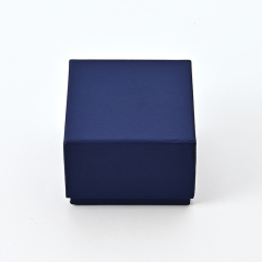 Dark Blue Leather Velvet Jewelry Display Box Necklace Storage Box Custom Logo