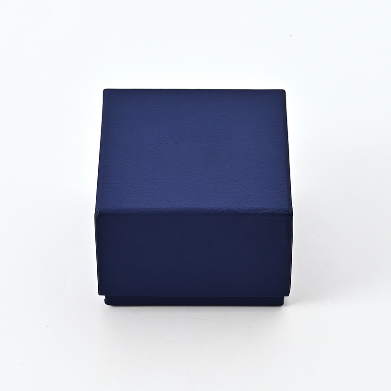 Dark Blue Leather Velvet Jewelry Display Box Necklace Storage Box Custom Logo