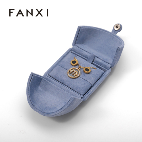 Jewelry Box Double Open Blue Color Ring Pendant Bangle Chain Bracelet Packaging Box Jewelry Box