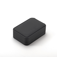 Custom Logo Luxury Ring Box Dark Grey Leather Jewelry Box Jewelry Storage Box
