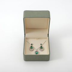 Custom Logo Gift Box Earring Packaging Display Case Microfiber Paper Earrings Jewelry Box