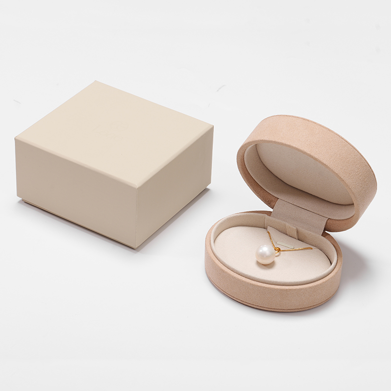Luxury Round Ring Box Package Pink Jewelry Box Custom Logo