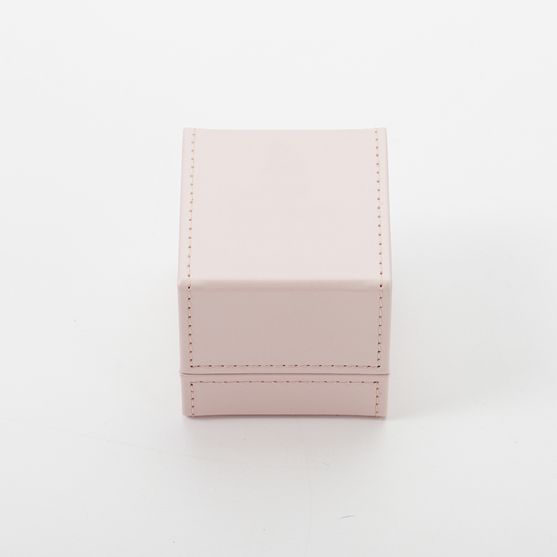Pu Leather Pink Jewelry Box Ring Necklace Storage Box Gift Box