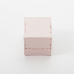 Pu Leather Pink Jewelry Box Ring Necklace Storage Box Gift Box