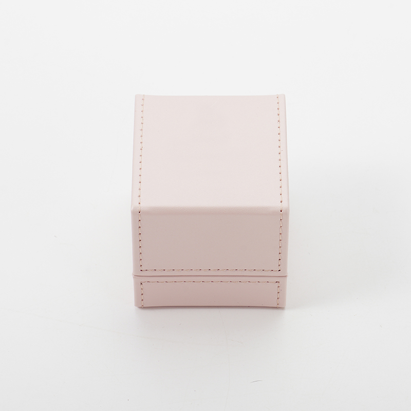 Pu Leather Pink Jewelry Box Ring Necklace Storage Box Gift Box
