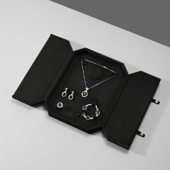 H186 Velvet Jewelry Box Packaging for Fine Jewelry Rings Necklaces Bracelets