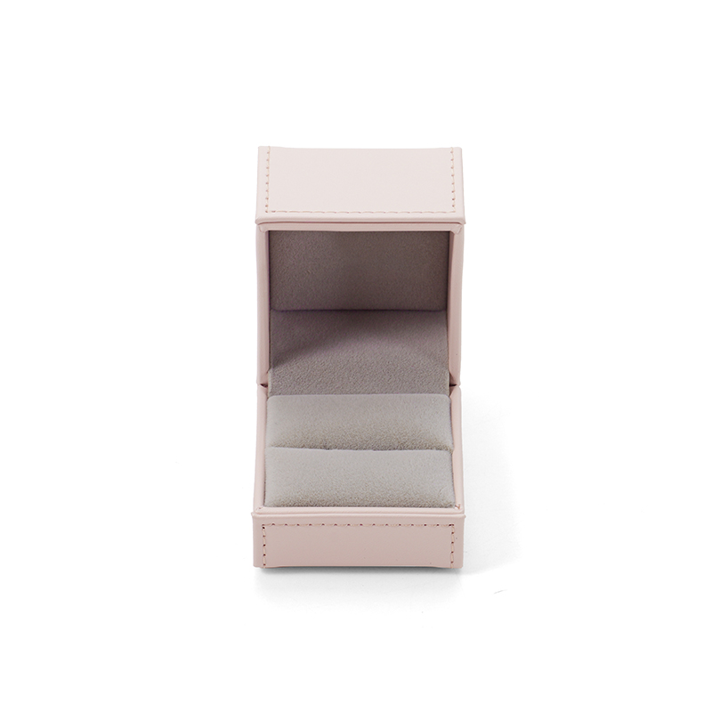 Pu Leather Pink Jewelry Box Ring Necklace Storage Box Gift Box