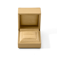 Luxury Microfiber Yellow Jewelry Box Ring Gift Packaging Set Boxes for Luxury Jewellery