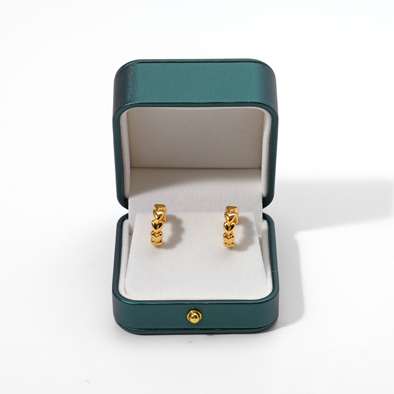 Pu Leather Velvet Jewelry Gift Box Earring RIng Necklace Packaging Box