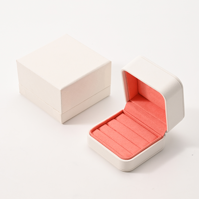Luxury Ring Box 3 Slots Jewelry Box Leather Microfiber Gift Jewelry Packaging Box
