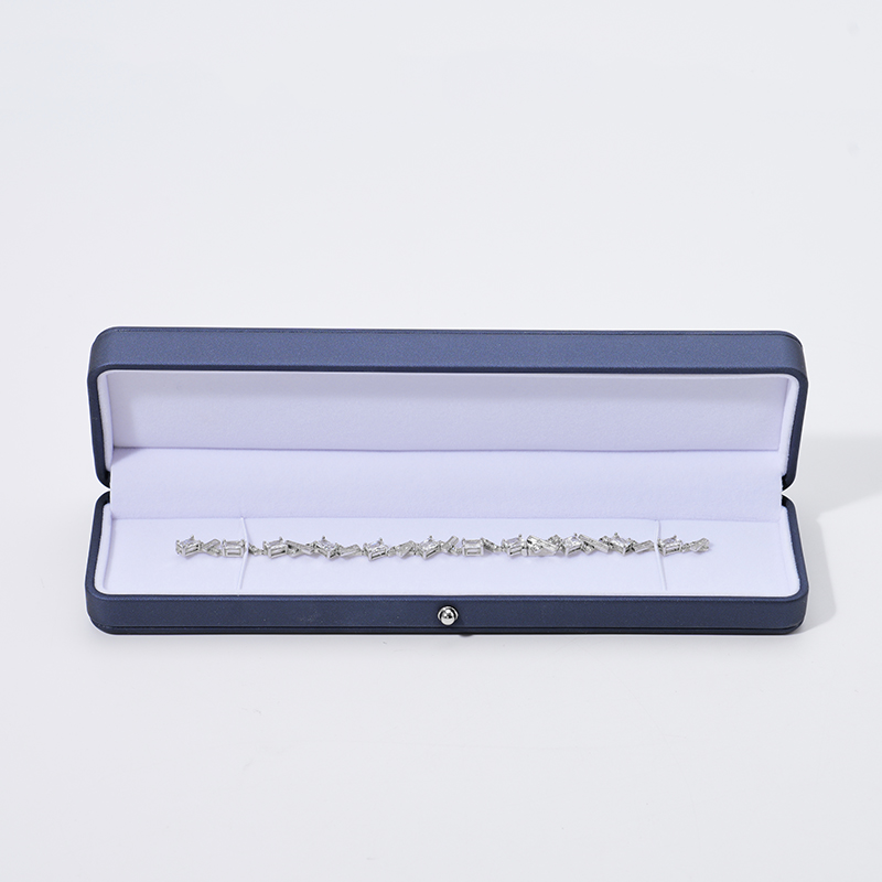 Custom Logo Luxury Leather Long Chain Box Velvet Jewelry Jewelry Storage Box