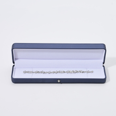 Custom Logo Luxury Leather Long Chain Box Velvet Jewelry Jewelry Storage Box