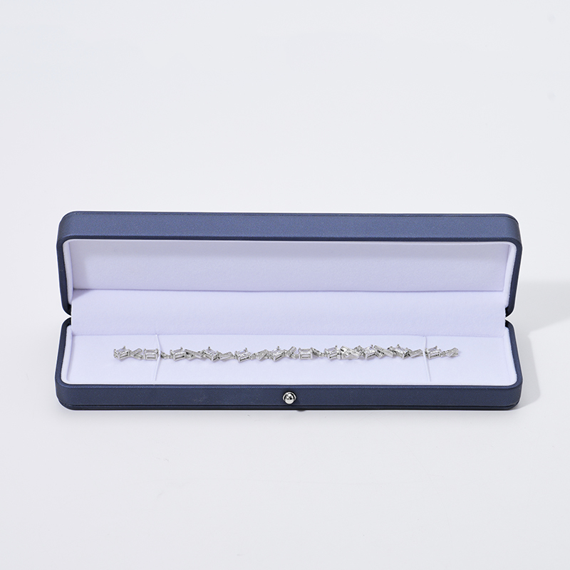 Custom Logo Luxury Leather Long Chain Box Velvet Jewelry Jewelry Storage Box