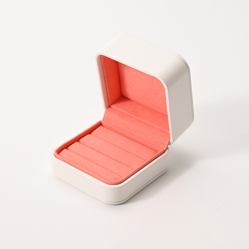 Luxury Ring Box 3 Slots Jewelry Box Leather Microfiber Gift Jewelry Packaging Box