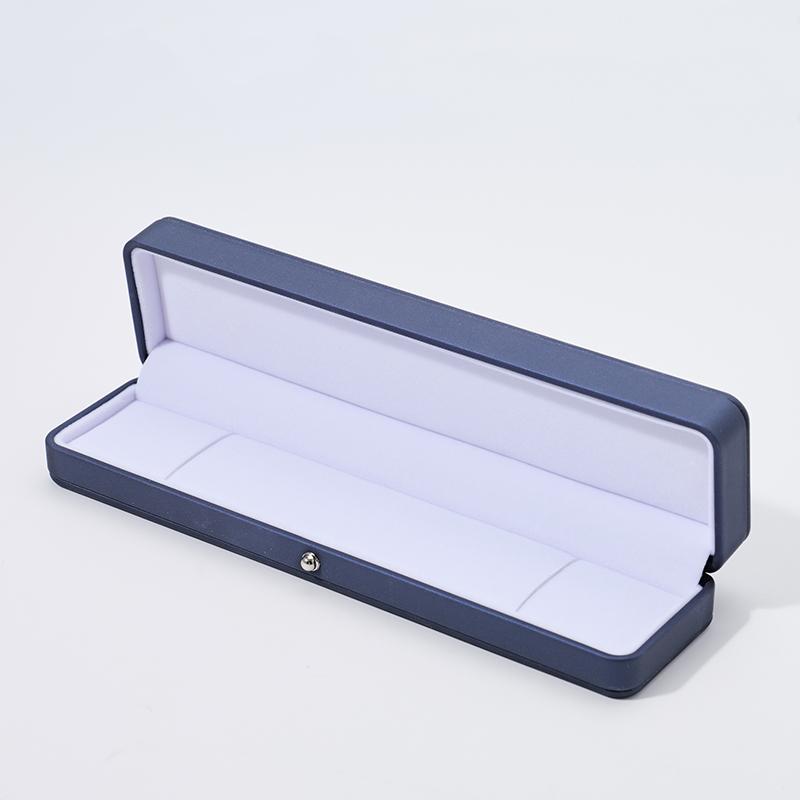 Custom Logo Luxury Leather Long Chain Box Velvet Jewelry Jewelry Storage Box