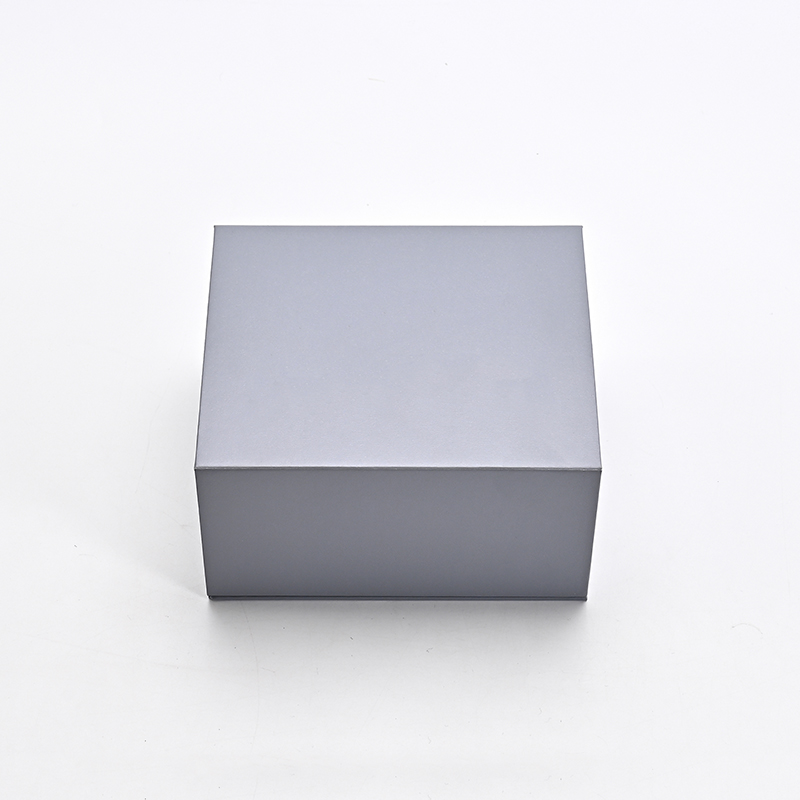 Packaging Jewelry Box Magnetic Box Grey Leather Jewelry Storage Box
