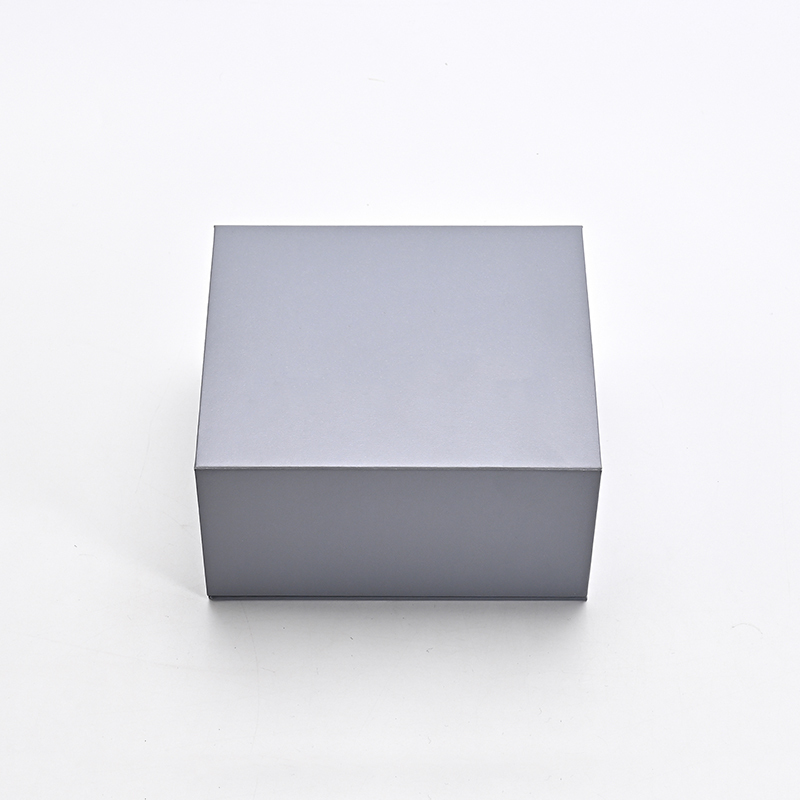 Packaging Jewelry Box Magnetic Box Grey Leather Jewelry Storage Box