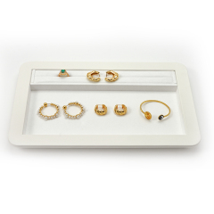 Leather Jewelry Plate Jewelry Display Tray Earring Ring Bracelet Jewelry Display Set Showcase Jewellery Display Trays