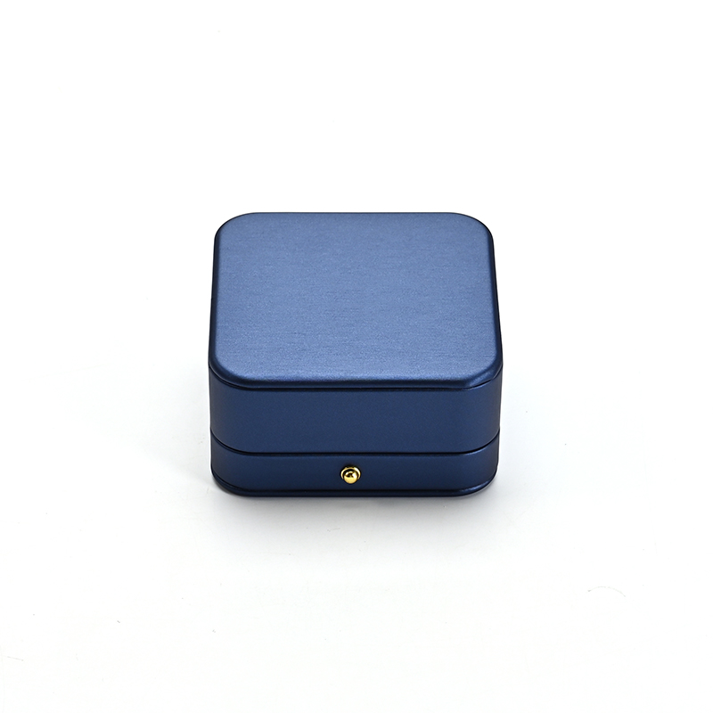 Blue Microfiber Jewelry Box Jewelry Gift Box Custom Logo Packaging Box