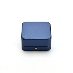 Blue Microfiber Jewelry Box Jewelry Gift Box Custom Logo Packaging Box