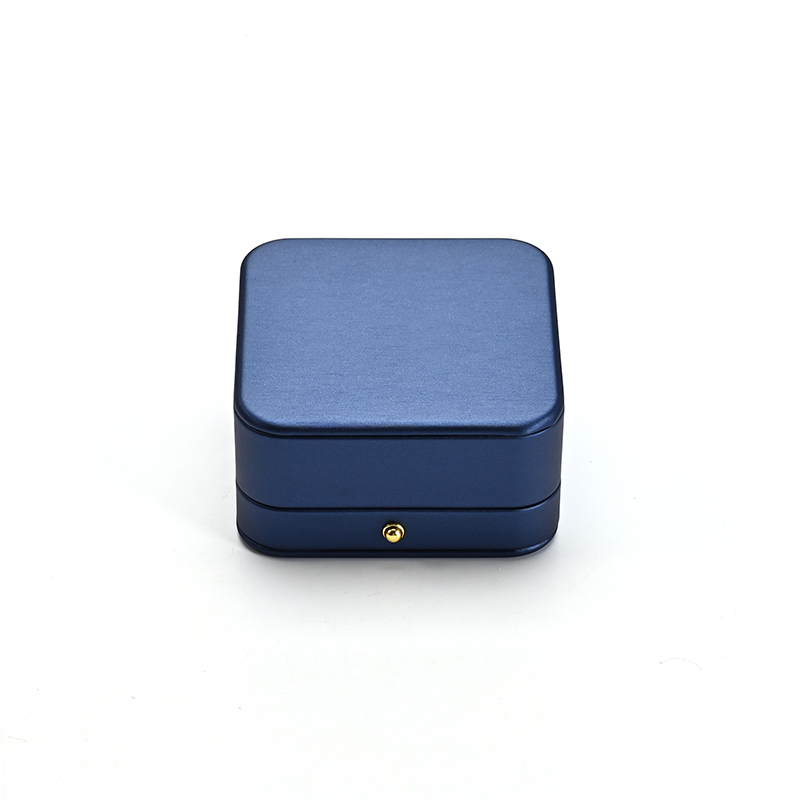 Blue Microfiber Jewelry Box Jewelry Gift Box Custom Logo Packaging Box