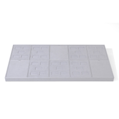 Grey Microfiber Jewelry Plate Jewelry Display Set Luxury Jewellery Display Present