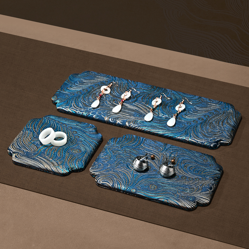 P228 Silk Jewelry Display Tray Jewelry Displays Ring Earrings Necklace Bracelet Jewelry Show Trays