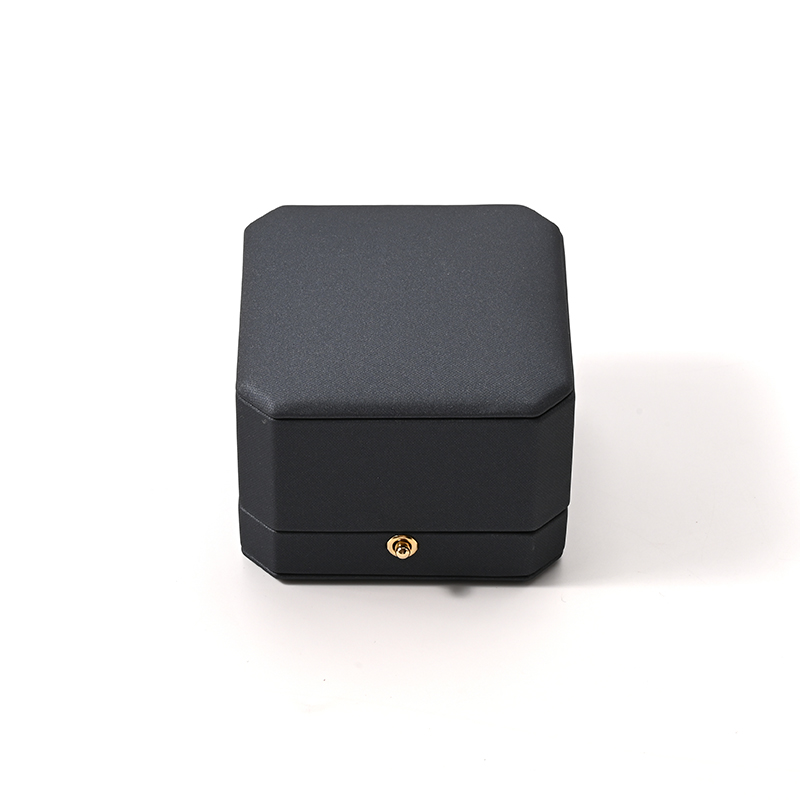 Grey Ring Box Leather Jewelry Box Jewelry Packaging Microfiber Ring Box