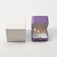Jewelry Box Purple Microfiber Elegant Jewelry Storage Box