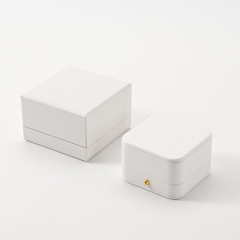 Pu Leather Microfiber Ring Box Pendant Necklace Storage Box