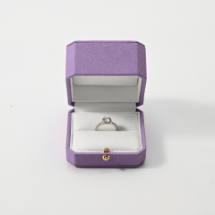 Jewelry Box Purple Microfiber Elegant Jewelry Storage Box