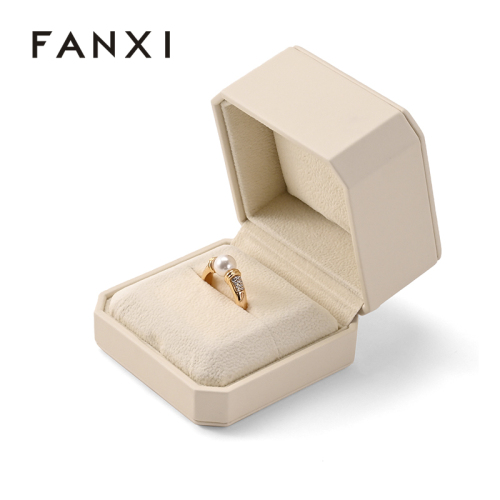 Wholesale Luxury Ring Jewelry Packaging Box PU Leather Jewelry Box Organizer