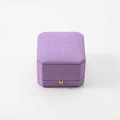 Jewelry Box Purple Microfiber Elegant Jewelry Storage Box