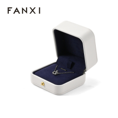 Pu Leather Microfiber Ring Box Pendant Necklace Storage Box