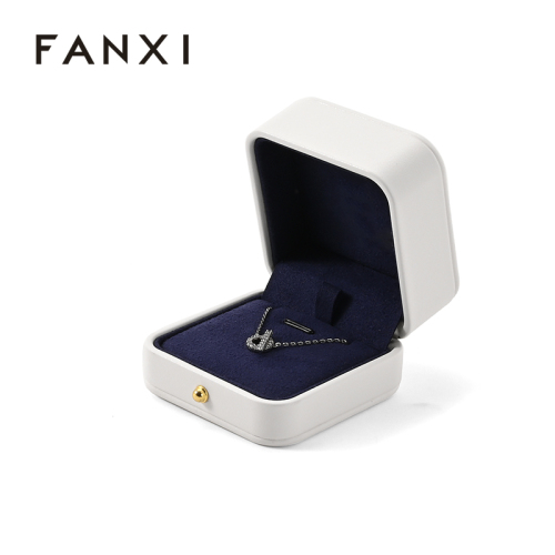 Pu Leather Microfiber Ring Box Pendant Necklace Storage Box