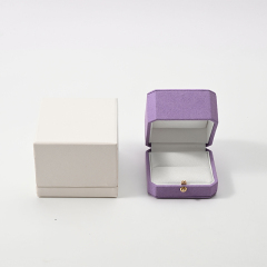 Jewelry Box Purple Microfiber Elegant Jewelry Storage Box