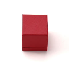 Customization Factory Square Red Ring Box Suede Luxury Jewelry Packaging Box