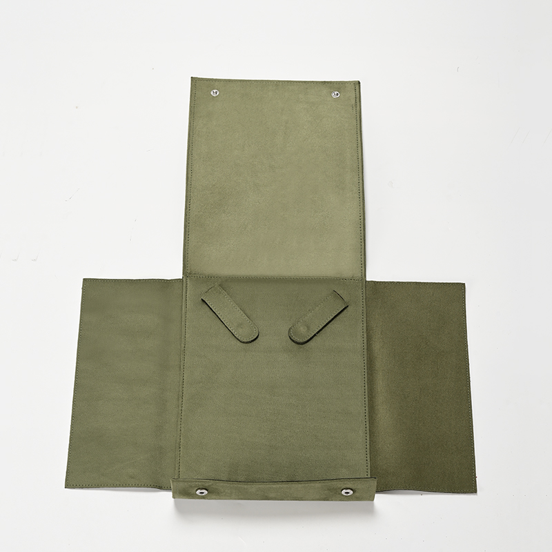 Foldable Suede Jewelry Storage Holder Necklace Jewelry Bag Pouch