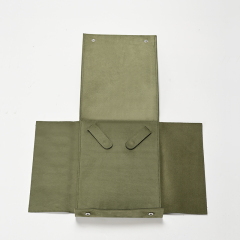 Foldable Suede Jewelry Storage Holder Necklace Jewelry Bag Pouch