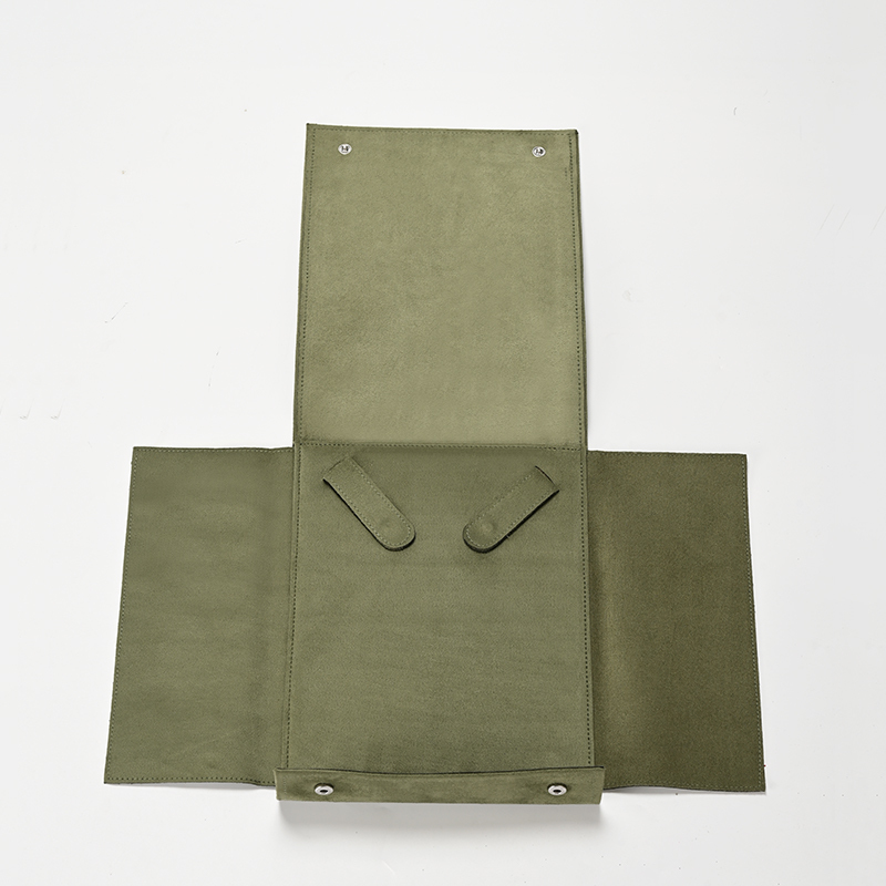 Foldable Suede Jewelry Storage Holder Necklace Jewelry Bag Pouch