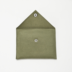 Jewelry Pouch Green Suede Travel Jewelry Storage Pouch Bag