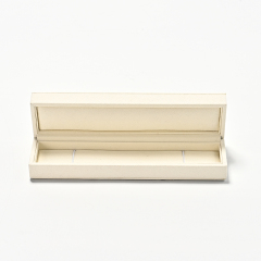 Beige Custom Bracelet Box Microfiber Jewelry Box Jewelry Gift Box