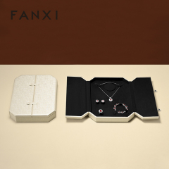 H201 Jewelry Box with Button Jewelry Case Necklace Box With Two Door Set Jewelry Box Customize Logo