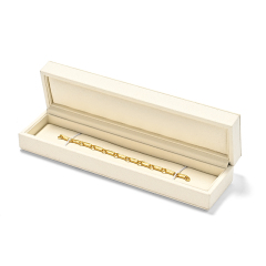 Beige Custom Bracelet Box Microfiber Jewelry Box Jewelry Gift Box