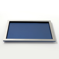 Metallic Luxury Brand Jewelry Shop Displays Trays Leather Jewelry Display showcase Tray