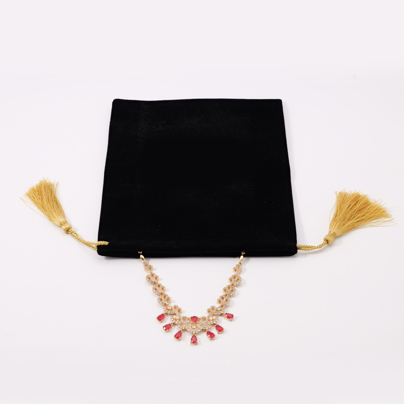 Velvet Black Jewelry Bag Necklace Ring Bracelet Jewelry Storage Bag