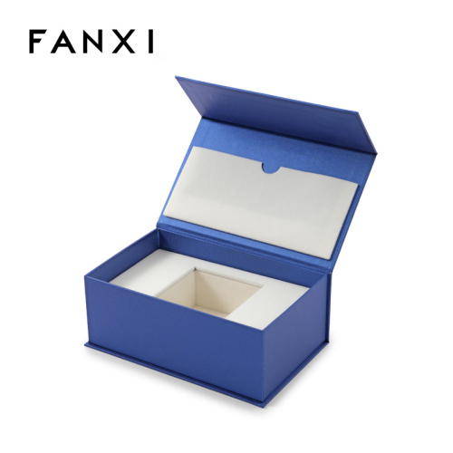 Blue Magnetic Box Premium Gift Box Ring Box Jewelry Packaging Rigid Box