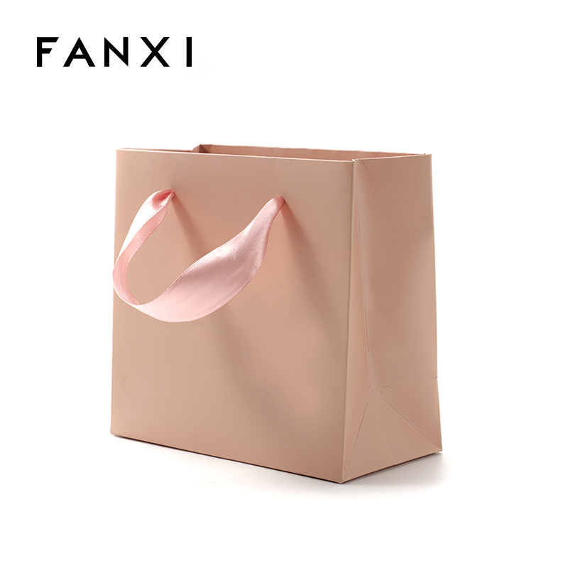 Wholesale Custom Logo Color Printed Luxury Paper Bag Jewelry Gift Packaging Bags with Handle Recycle Paper Shopping Bag
