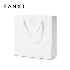 Luxury Jewelry Gift Packaging Bags White Paper Jewelry Bags Shopping Bags
