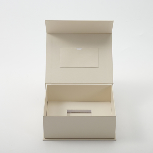 Beige Jewelry Box Premium Gift Box Ring Box Jewelry Packaging Rigid Box